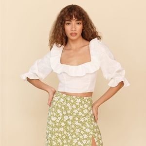 NWT Reformation Edgewater Top - white